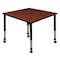 Regency Square Mobile Tables, 36 W, 36 L, 23-34 H, Wood, Metal, Cherry TB3636CHAPCBK - alternate 1